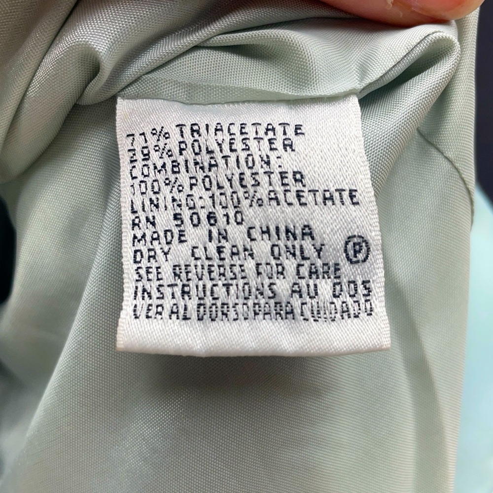 Vintage Albert Nipon Mint Green Bow Detail Blazer And Tank Top Set Sz 16 - Picture 6 of 9